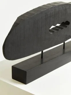 Statues & Sculptures Table Top|Abstract^Obsidian Essence 32cm Black Wood Indoor Sculpture