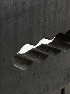 Statues & Sculptures Table Top|Abstract^Obsidian Essence 32cm Black Wood Indoor Sculpture
