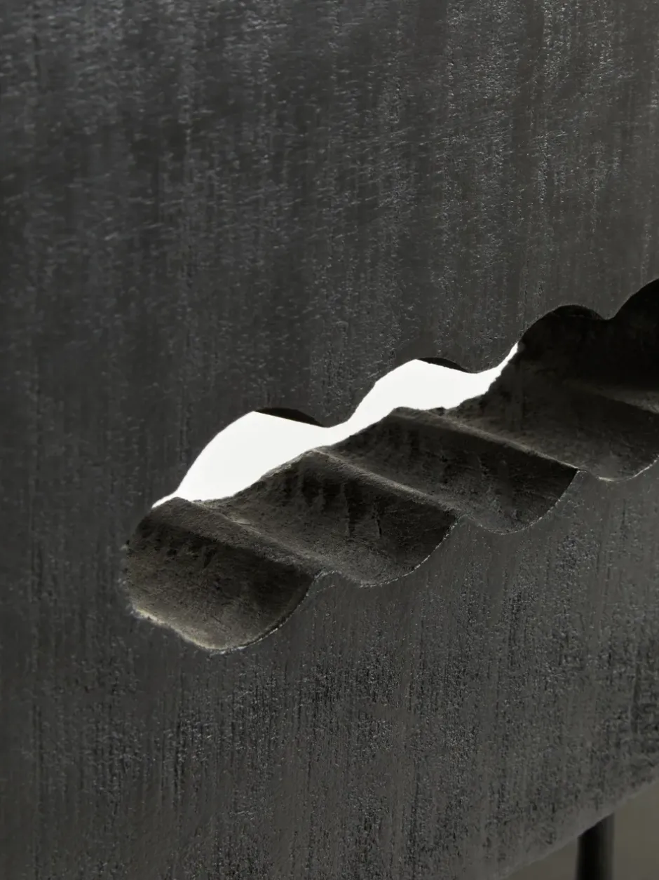 Statues & Sculptures Table Top|Abstract^Obsidian Essence 32cm Black Wood Indoor Sculpture