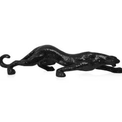 Statues & Sculptures Table Top|Animals^Obsidian Panther 24cm Black Resin Indoor Sculpture