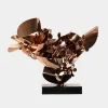 Statues & Sculptures Table Top|Abstract^Opal Bloom 53cm Copper Metal Indoor Sculpture
