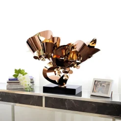 Statues & Sculptures Table Top|Abstract^Opal Bloom 53cm Copper Metal Indoor Sculpture