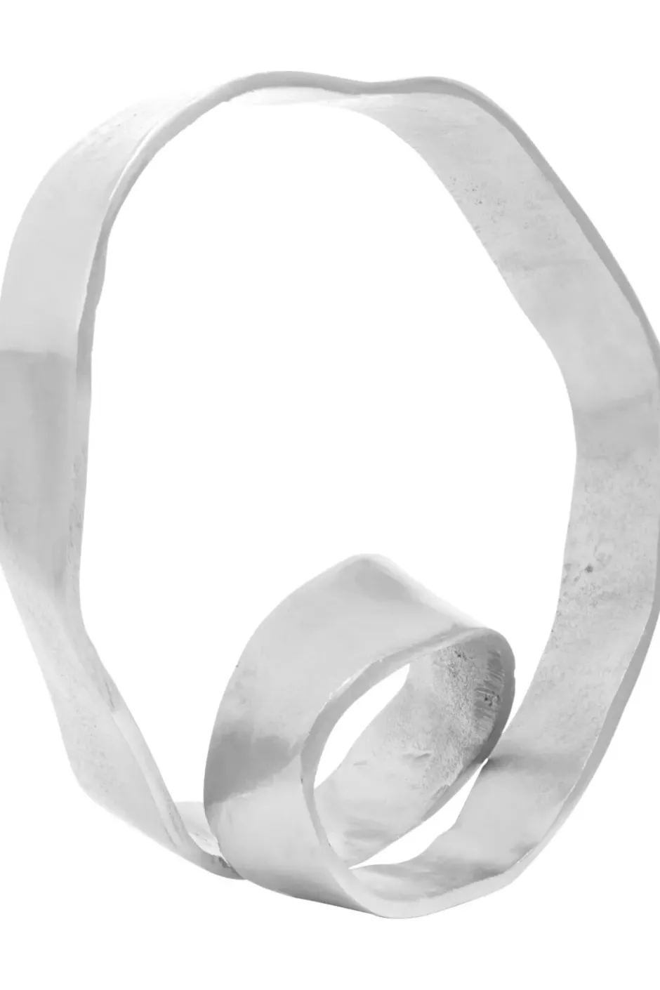 Statues & Sculptures Table Top|Abstract^Orbique 42cm Silver Metal Indoor Sculpture