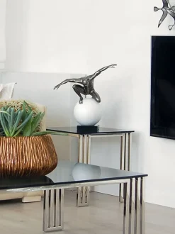 Statues & Sculptures Figurative|Table Top^Orbital Balance 47cm Anthracite Resin Indoor Sculpture