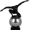 Statues & Sculptures Figurative|Table Top^Orbital Balance 65cm Black Resin Indoor Sculpture