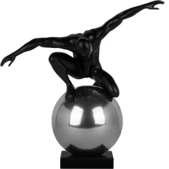 Statues & Sculptures Figurative|Table Top^Orbital Balance 65cm Black Resin Indoor Sculpture