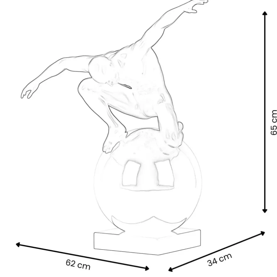 Statues & Sculptures Figurative|Table Top^Orbital Balance 65cm Black Resin Indoor Sculpture