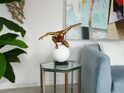 Statues & Sculptures Figurative|Table Top^Orbital Balance 47cm Bronze Resin Indoor Sculpture