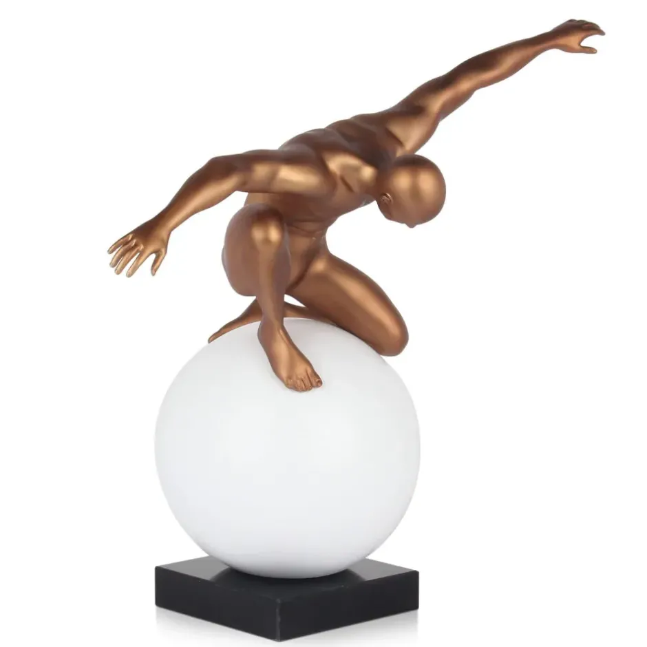 Statues & Sculptures Figurative|Table Top^Orbital Balance 47cm Bronze Resin Indoor Sculpture