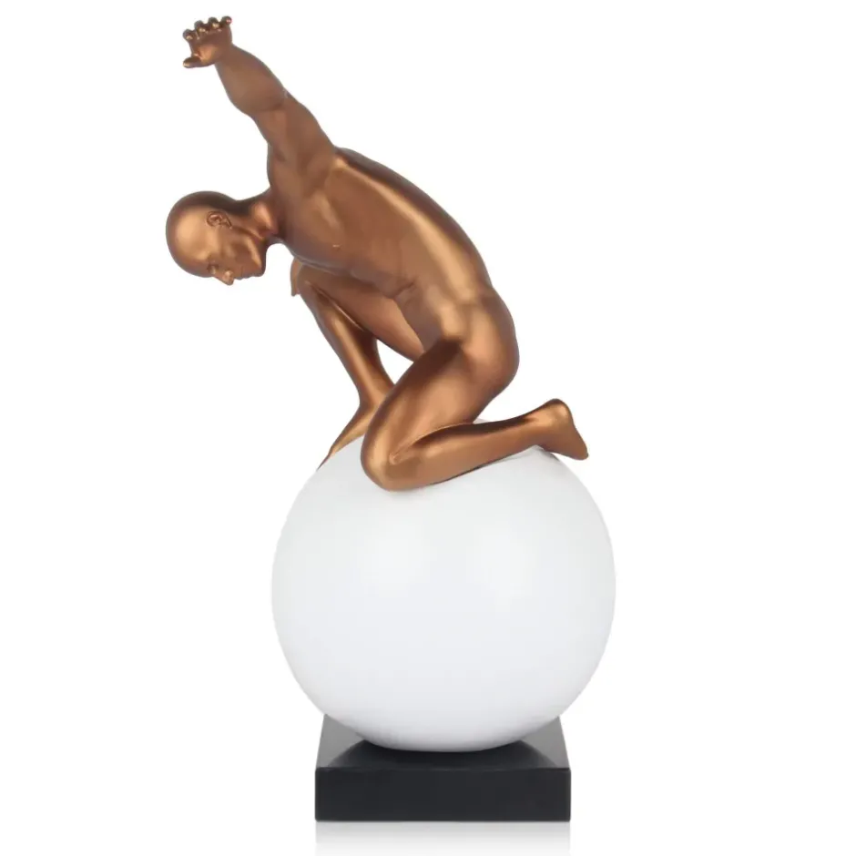 Statues & Sculptures Figurative|Table Top^Orbital Balance 47cm Bronze Resin Indoor Sculpture