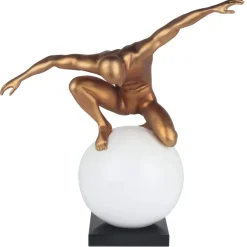 Statues & Sculptures Figurative|Table Top^Orbital Balance 65cm Gold Resin Indoor Sculpture