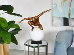 Statues & Sculptures Figurative|Table Top^Orbital Balance 65cm Gold Resin Indoor Sculpture