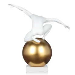 Statues & Sculptures Figurative|Table Top^Orbital Balance 47cm White Resin Indoor Sculpture