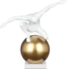 Statues & Sculptures Figurative|Table Top^Orbital Balance 65cm White Resin Indoor Sculpture