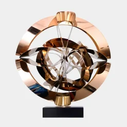 Statues & Sculptures Table Top|Abstract^Orbital Chaos 65cm Copper Metal Indoor Sculpture