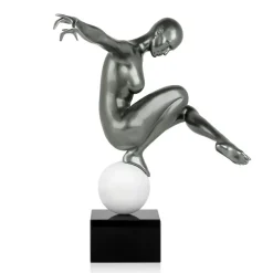 Statues & Sculptures Figurative|Table Top^Orbital Dance 45cm Anthracite Resin Indoor Sculpture