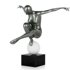 Statues & Sculptures Figurative|Table Top^Orbital Dance 45cm Anthracite Resin Indoor Sculpture