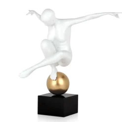 Statues & Sculptures Figurative|Table Top^Orbital Dance 45cm White Resin Indoor Sculpture