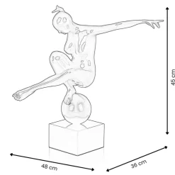 Statues & Sculptures Figurative|Table Top^Orbital Dance 45cm White Resin Indoor Sculpture