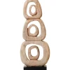 Statues & Sculptures Table Top|Abstract^Orbital Elegance 57cm Wood Indoor Sculpture