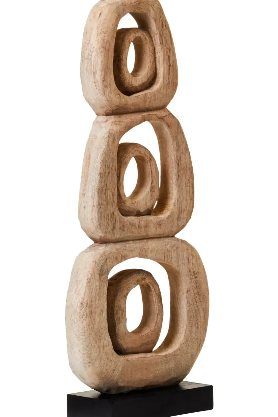 Statues & Sculptures Table Top|Abstract^Orbital Elegance 57cm Wood Indoor Sculpture