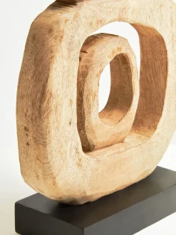 Statues & Sculptures Table Top|Abstract^Orbital Elegance 57cm Wood Indoor Sculpture
