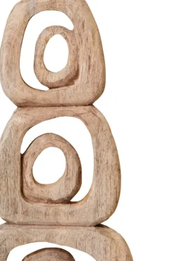 Statues & Sculptures Table Top|Abstract^Orbital Elegance 57cm Wood Indoor Sculpture