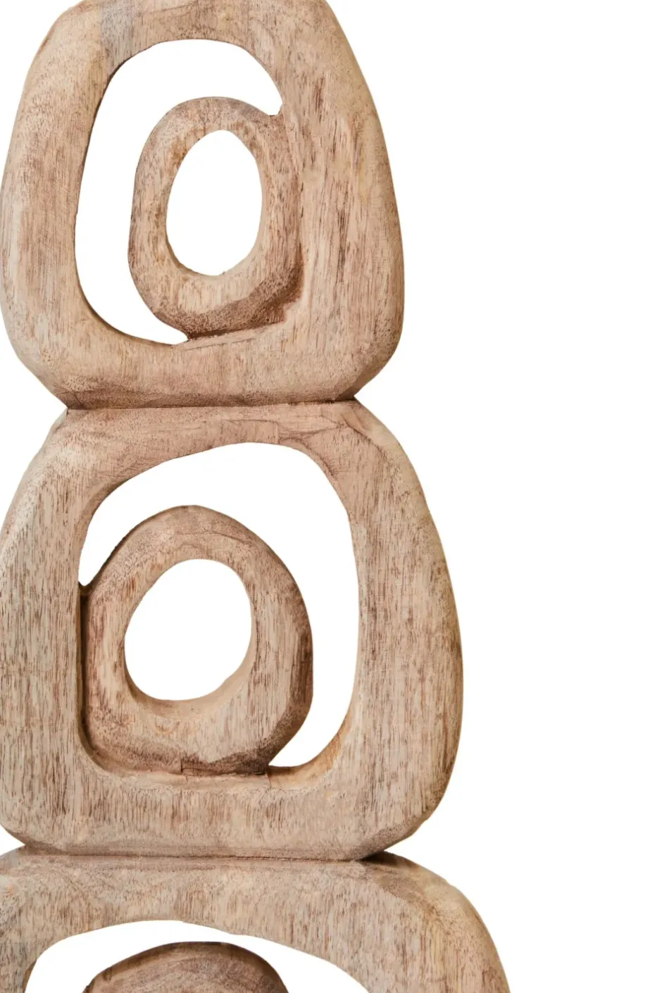Statues & Sculptures Table Top|Abstract^Orbital Elegance 57cm Wood Indoor Sculpture
