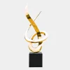 Statues & Sculptures Contemporary|Contemporary^Orbital Motion 250cm Gold Metal Garden Sculpture