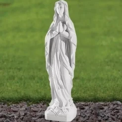 Statues & Sculptures Virgin Mary^Our Lady of Lourdes 24cm Marble Resin Garden Statue