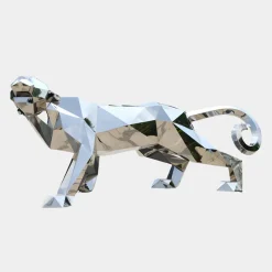 Statues & Sculptures Low Poly|Animals^Panther 87cm Geometric Metal Garden Sculpture