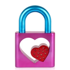Statues & Sculptures Table Top|Contemporary^Passion Padlock 38cm Pink Resin Indoor Sculpture