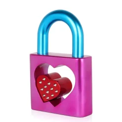 Statues & Sculptures Table Top|Contemporary^Passion Padlock 38cm Pink Resin Indoor Sculpture