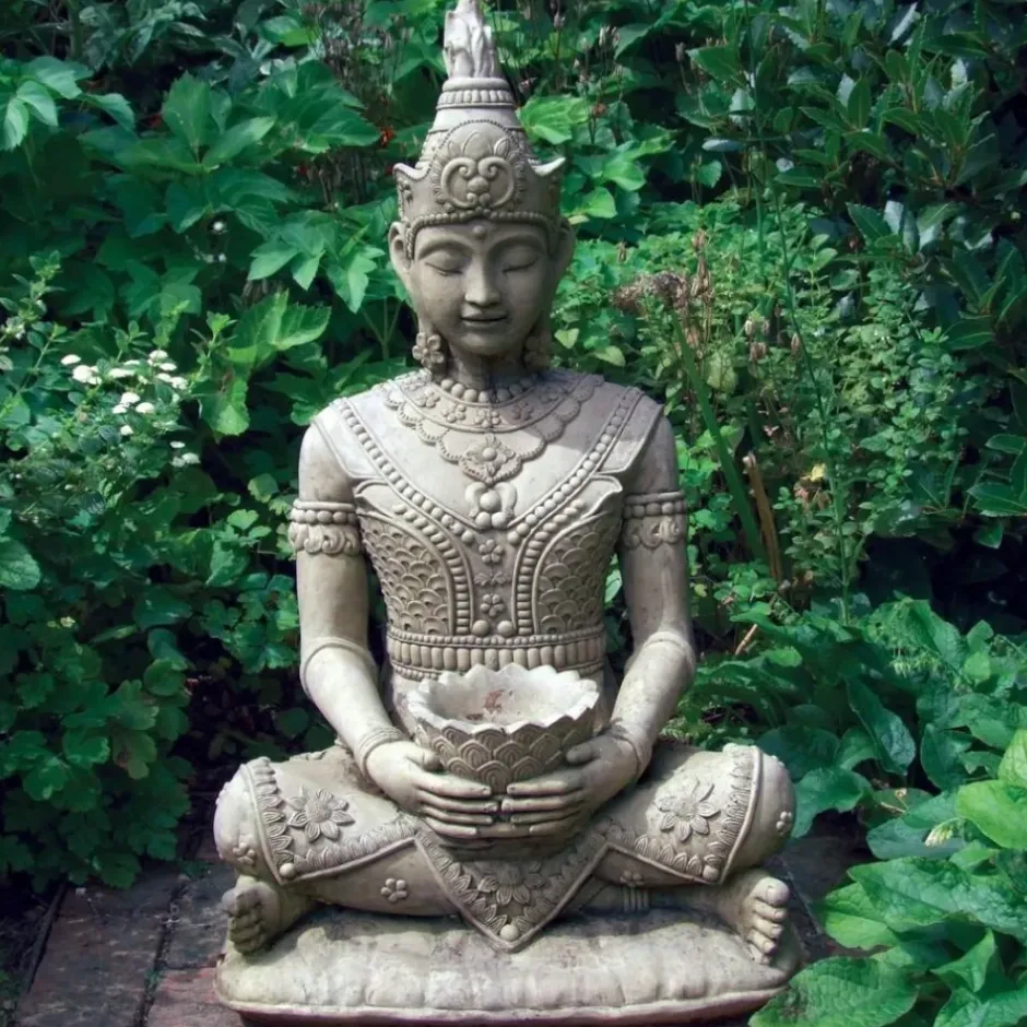 Statues & Sculptures Buddha^Peaceful Buddha Stone Garden Statue