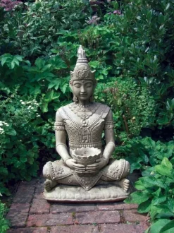 Statues & Sculptures Buddha^Peaceful Buddha Stone Garden Statue