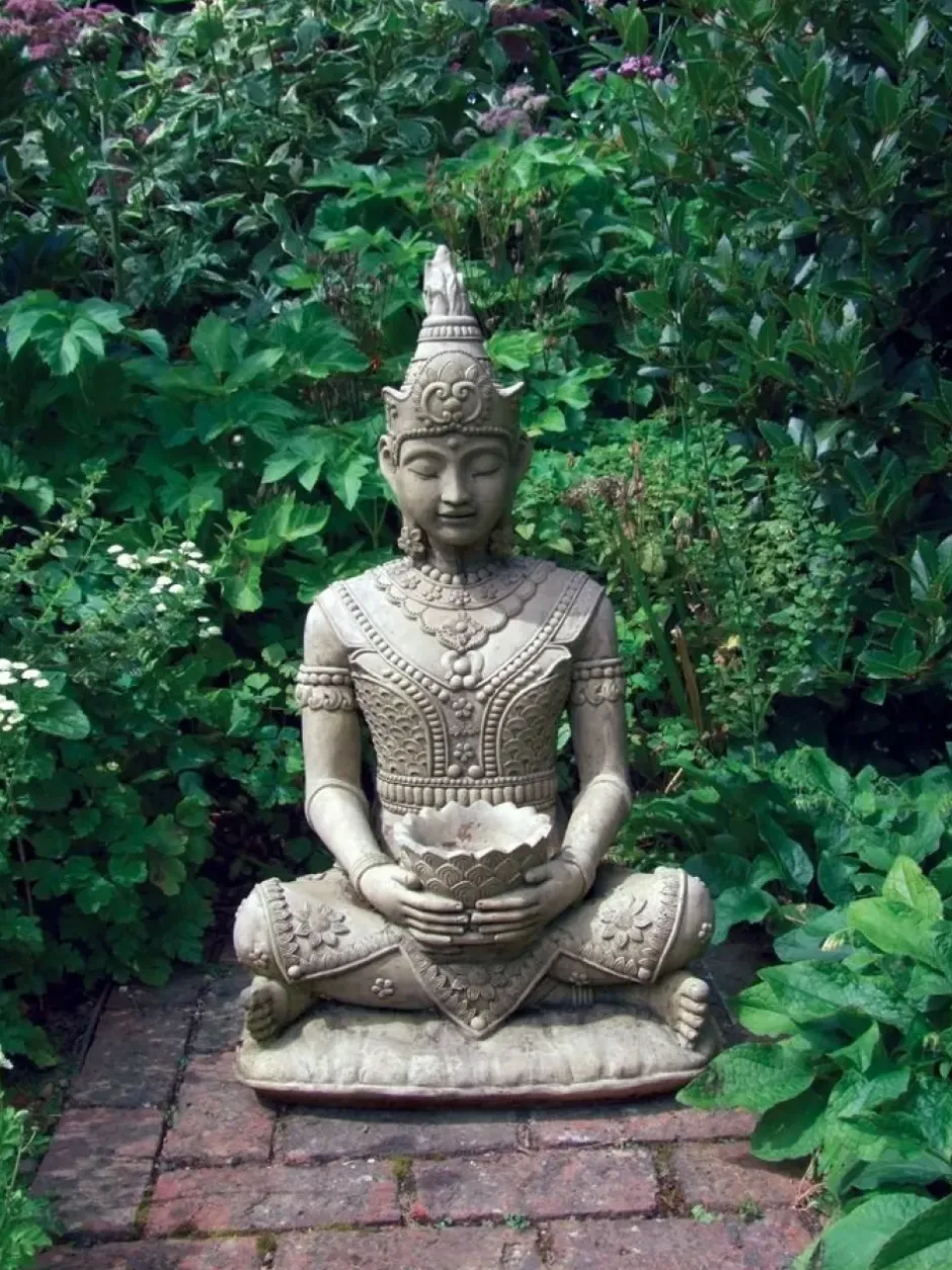 Statues & Sculptures Buddha^Peaceful Buddha Stone Garden Statue