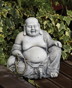 Statues & Sculptures Buddha^Pearl Stone Buddha Garden Ornament