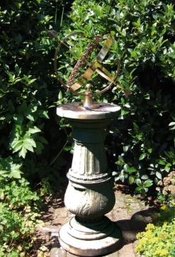 Statues & Sculptures Armillary Sundials^Pedestal Armillary 133cm Stone Garden Sundial