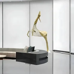 Statues & Sculptures Giant|Floor Standing^Phantom Deer 200cm Gold Metal Garden Sculpture