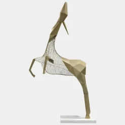Statues & Sculptures Giant|Floor Standing^Phantom Deer 250cm Gold Metal Garden Sculpture