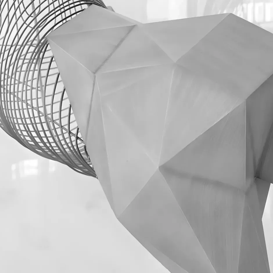 Statues & Sculptures Giant|Floor Standing^Phantom Deer 200cm Silver Metal Garden Sculpture