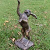 Statues & Sculptures Wildlife^Playful Hare 65cm Bronze Resin Garden Ornament v2
