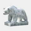 Statues & Sculptures Wildlife|Contemporary^Polar Bear 65cm White Marble Garden Statue v2