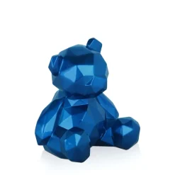 Statues & Sculptures Table Top|Low Poly^Polygon Bear 20cm Blue Resin Indoor Sculpture