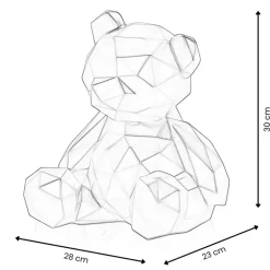 Statues & Sculptures Table Top|Low Poly^Polygon Bear 30cm Gold Resin Indoor Sculpture