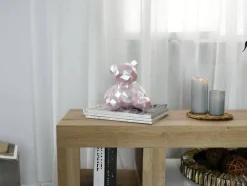Statues & Sculptures Table Top|Low Poly^Polygon Bear 20cm Pink Resin Indoor Sculpture