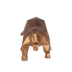 Statues & Sculptures Table Top|Low Poly^Polygon Bull 25cm Bronze Resin Indoor Sculpture