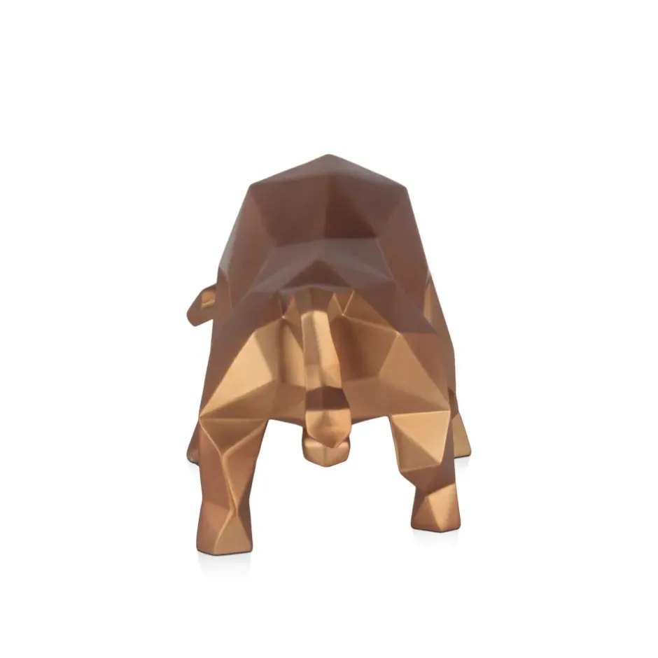 Statues & Sculptures Table Top|Low Poly^Polygon Bull 25cm Bronze Resin Indoor Sculpture