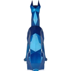 Statues & Sculptures Floor Standing|Low Poly^Polygon Doberman 82cm Blue Resin Indoor Sculpture