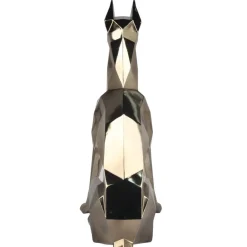 Statues & Sculptures Floor Standing|Low Poly^Polygon Doberman 82cm Gold Resin Indoor Sculpture